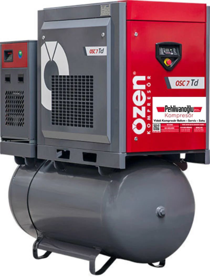 OSC T Serisi – Tank Üstü Vidalı Kompresör